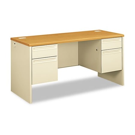 Hon HON, 38000 SERIES KNEESPACE CREDENZA, 60W X 24D X 29.5H, HARVEST/PUTTY 38852CL